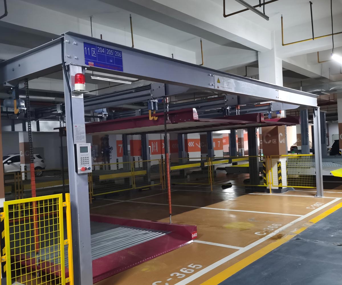 會(huì )理兩層升降式立體車(chē)庫停車(chē)設備