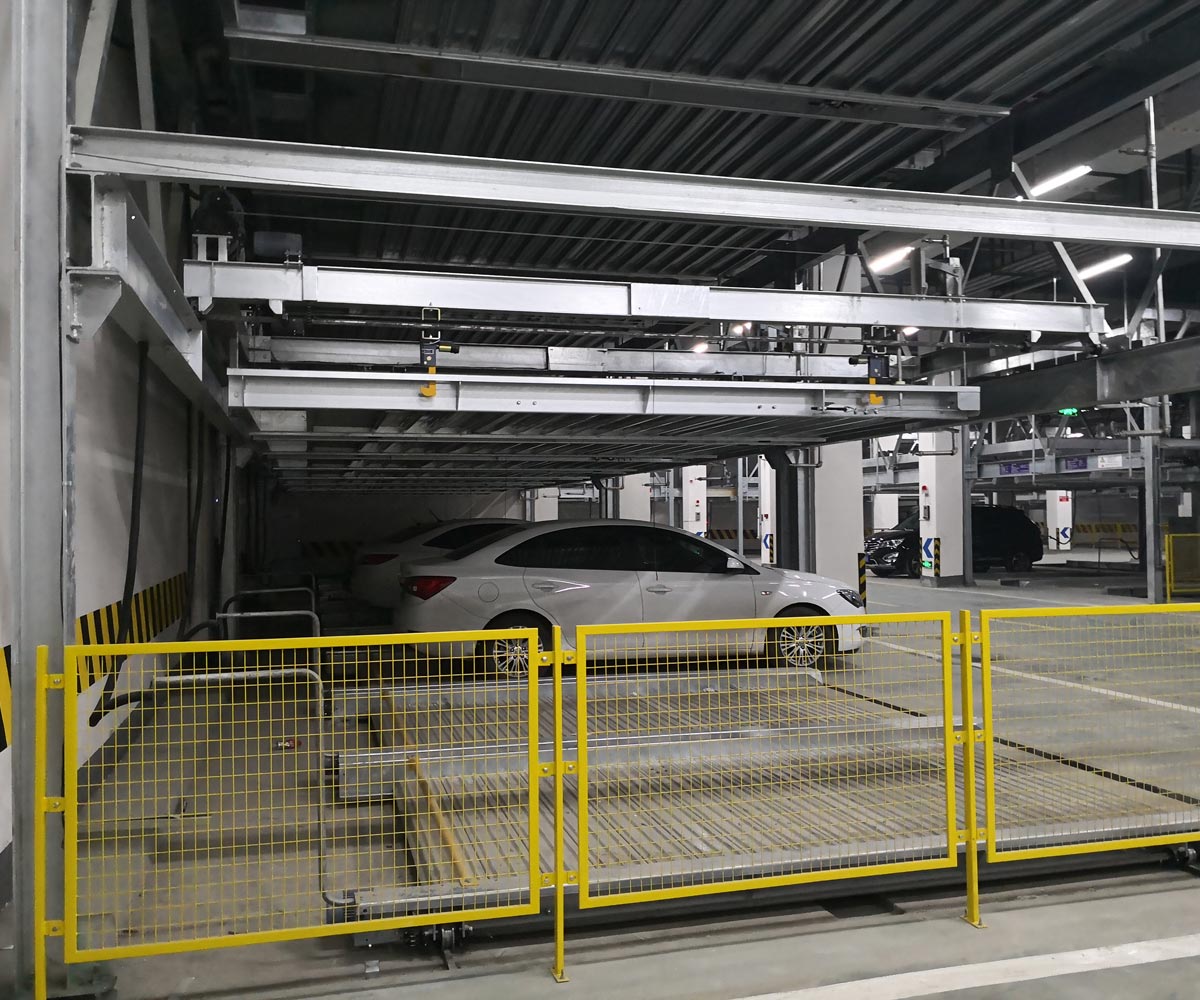 雙柏負一正二地坑PSH3D1三層升降橫移機械式立體停車(chē)設備
